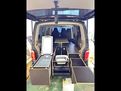 Kit Mueble Camper VW Transporter equipado con Accesorios e Instalación 2ª Batería