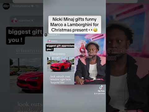 Nicki Minaj gifts Funny Marco the red Lamborghini truck he asked for during their interview