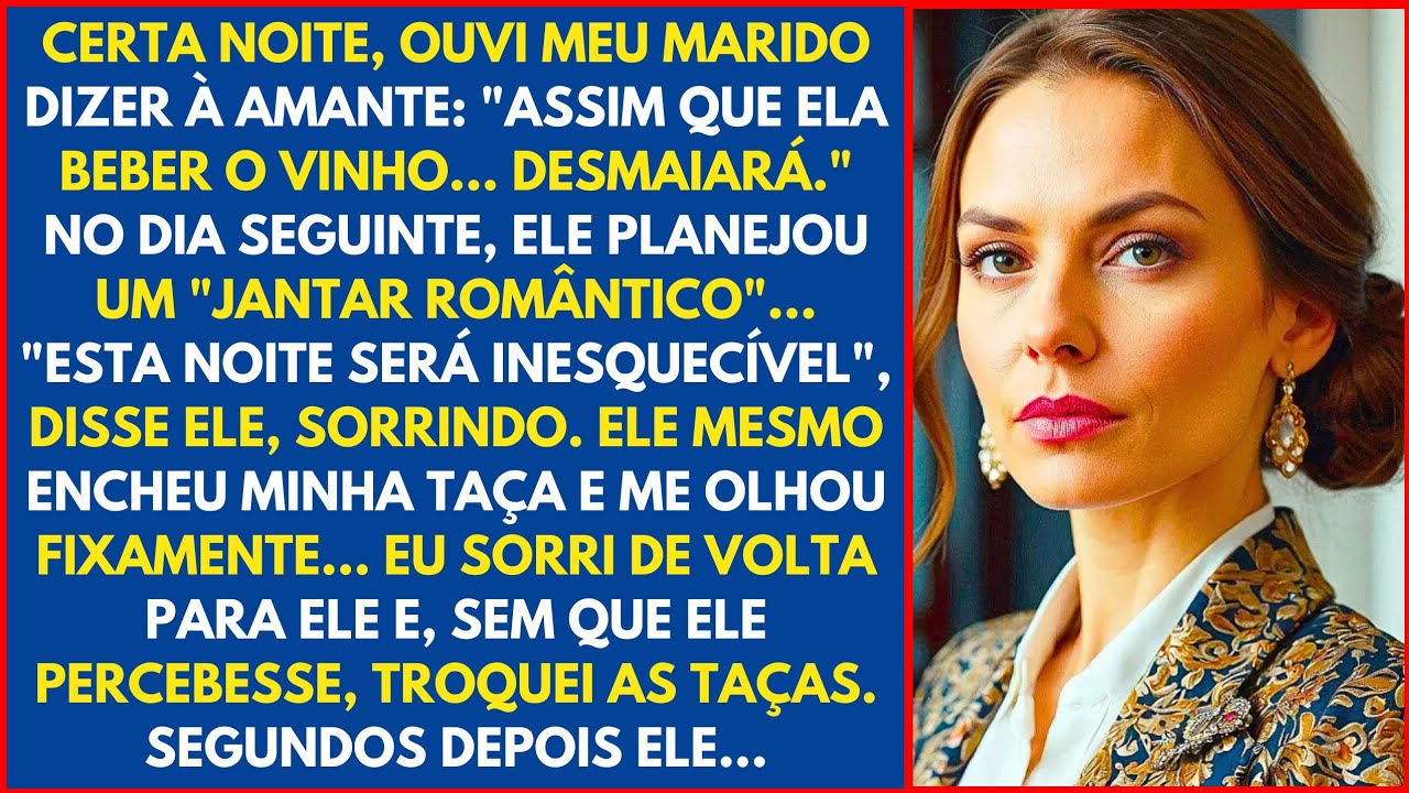 Certa noite, ouvi meu marido dizer à amante: "Assim que ela beber o vinho... desmaiará....