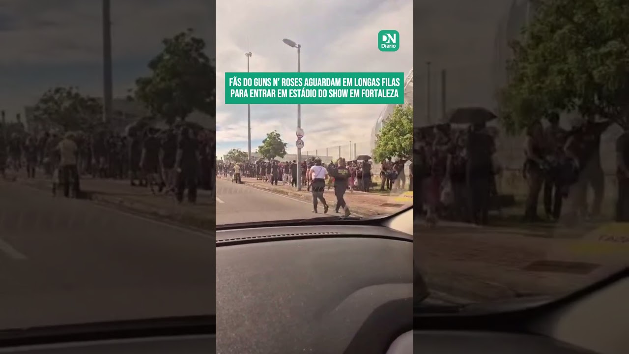 Imagem da notícia Show do Guns N' Roses em Fortaleza tem fila quilométrica antes de abertura dos portões