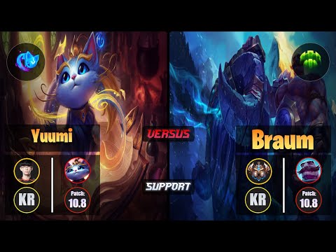 Irove YUUMI (Support) [Summon Aery] VS BRAUM - Challenger KR Patch 10.8