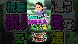 【MHXX】視聴者が選ぶあまりにも視界不良過ぎるマップ3選！　#shorts #モンハン #ゆっくり実況