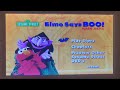 Sesame Street Elmo Says BOO 2002 DVD Walkthrough