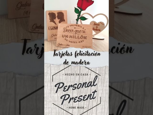 Vídeo relacionado con Vicloon Tarjeta de Regalo de Felicitacion de Madera con Flor, Hecha a Mano, con Sobres, para Cumpleanos, Bodas y San Valentin (Rosa)