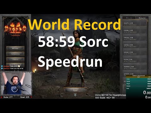 NEW P1 Sorc WR! SUB 1! 58:59 - Diablo 2 Resurrected