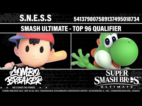 COMBO BREAKER 2023 WINNERS TOP 96 QUALIFIER - S.N.E.S.s (Ness) vs 5413 (Yoshi) - Smash Ultimate