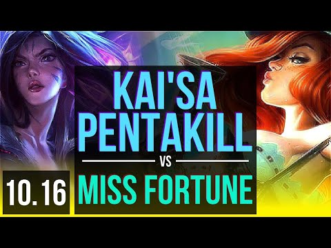 KAI'SA & Leona vs MISS FORTUNE & Sett (ADC) | Pentakill, Quadrakill | EUW Diamond | v10.16