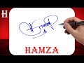 How to signature your name | Autograph | Billinioare signature | Hamza Name Signature Style