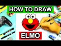 ️ Drawing For Fun A Cute ELMO Character Sesame Street Almo Drawing Ideas Easy
