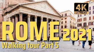 Rome Walking Tour 4K  with captions - Part 5