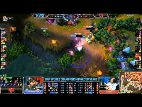 Sneaky finishing Zefa off  - NWS vs C9 (S4 Worlds)