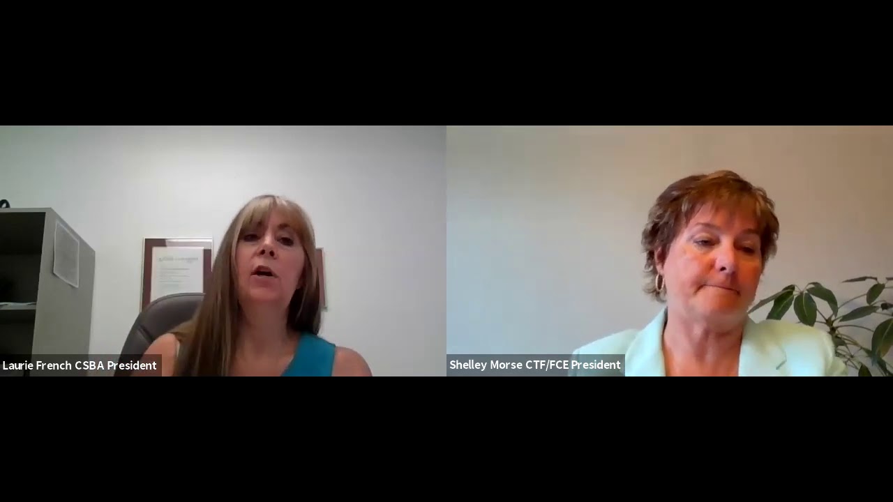 Video: CSBA President & CTF President discuss equitable access to education during COVID-19