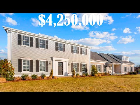 Tour of a $4,250,000 home in Massachusetts. Expensive real estate in the USA.