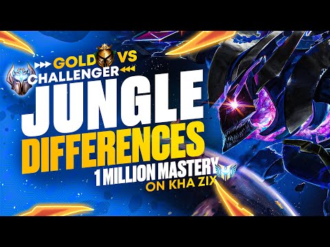 JUNGLE DIFFERENCES: Gold Vs Challenger With 1 MILLION Points On Kha'Zix Each | Fix Your Mistakes!