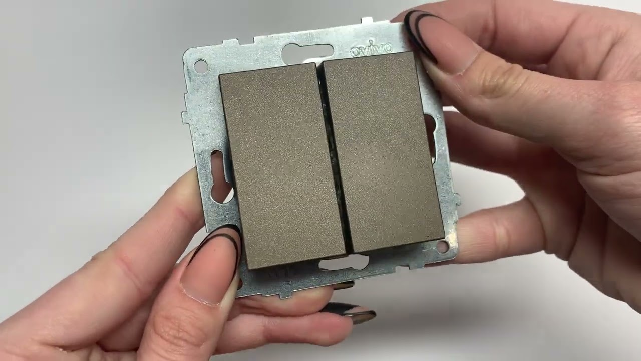 Вимикач двоклавішний Ovivo Мокко grano (600-000219-202)