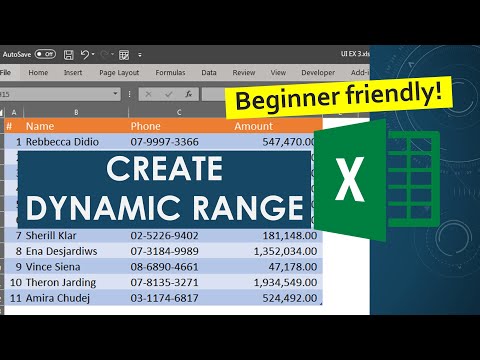Simple video on how to create dynamic excel range using VBA - 1
