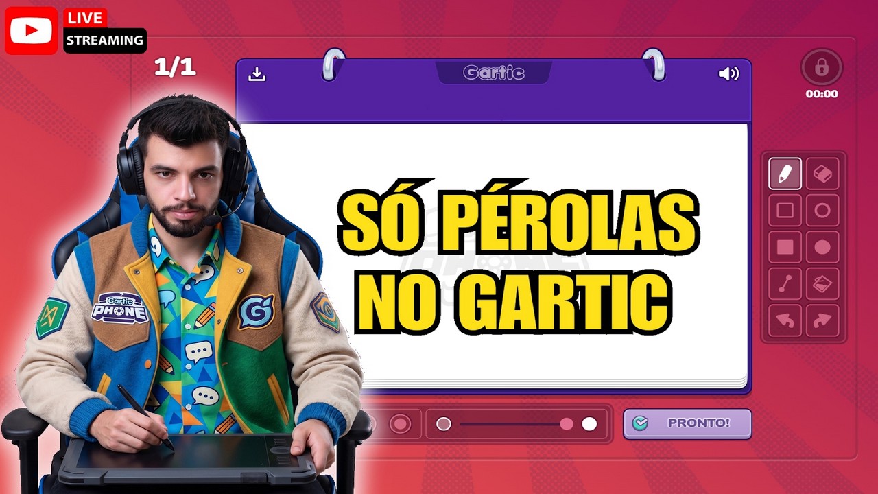 GARTIC PHONE: JOGANDO COM INSCRITOS! 🎨😂 O DESENHO FICOU COMPLETAMENTE LOUCO! (AO VIVO)
