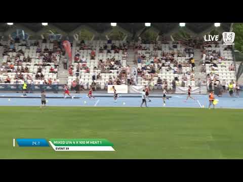 Mixed U14 4 x 100m Heat 1 - 2018 SUBWAY State Relay Championships // LAVicTV