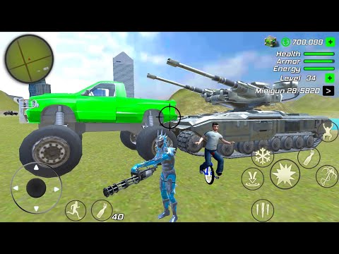 Snowstorm Superhero Driving Monster Truck Military Tank Open World Simulator - Android Gameplay.