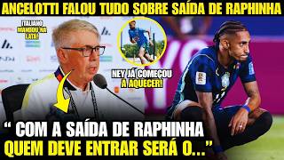 🚨NOSSA! OLHA A FORTE DECISÃO DE  ANCELOTTI COM A SAÍDA DE RAPHINHA!