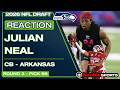 REACTION: Seattle #Seahawks Select Julian Neal (CB, Arkansas) | Seattle Sports | 2026 NFL DRAFT