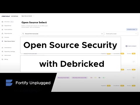 Securing the Software Supply Chain Demo: Fortify + Debricked