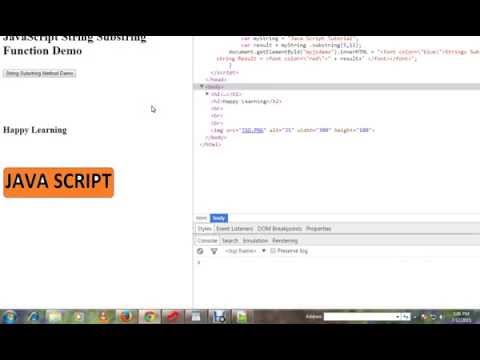 Tamil Strings Substring Method In Javascript Demo