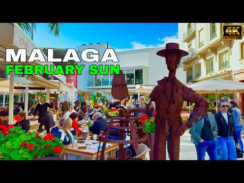 Malaga Winter Sun February 2026 | Ultimate 4K Walking Tour Spain