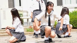 【文化祭】制服で踊る女子高生5人組は、中庭でアイドルになる　その2　#girlsdance