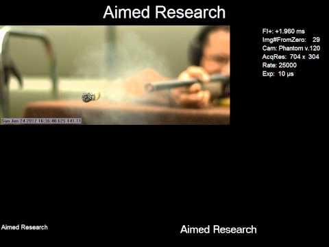 High Speed Video Shotgun Shotshell Split Wad Expansion 25,000 frames per second - Aimed Research