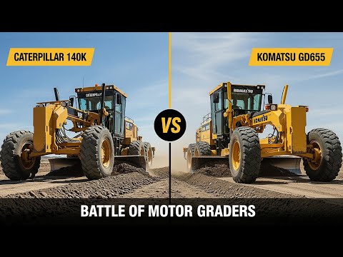 CAT 140K vs Komatsu GD655