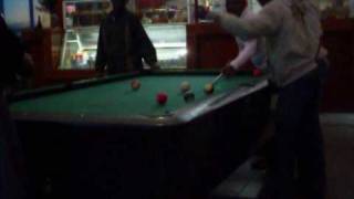 Billiard lesson - Praia airport, Cabo Verde