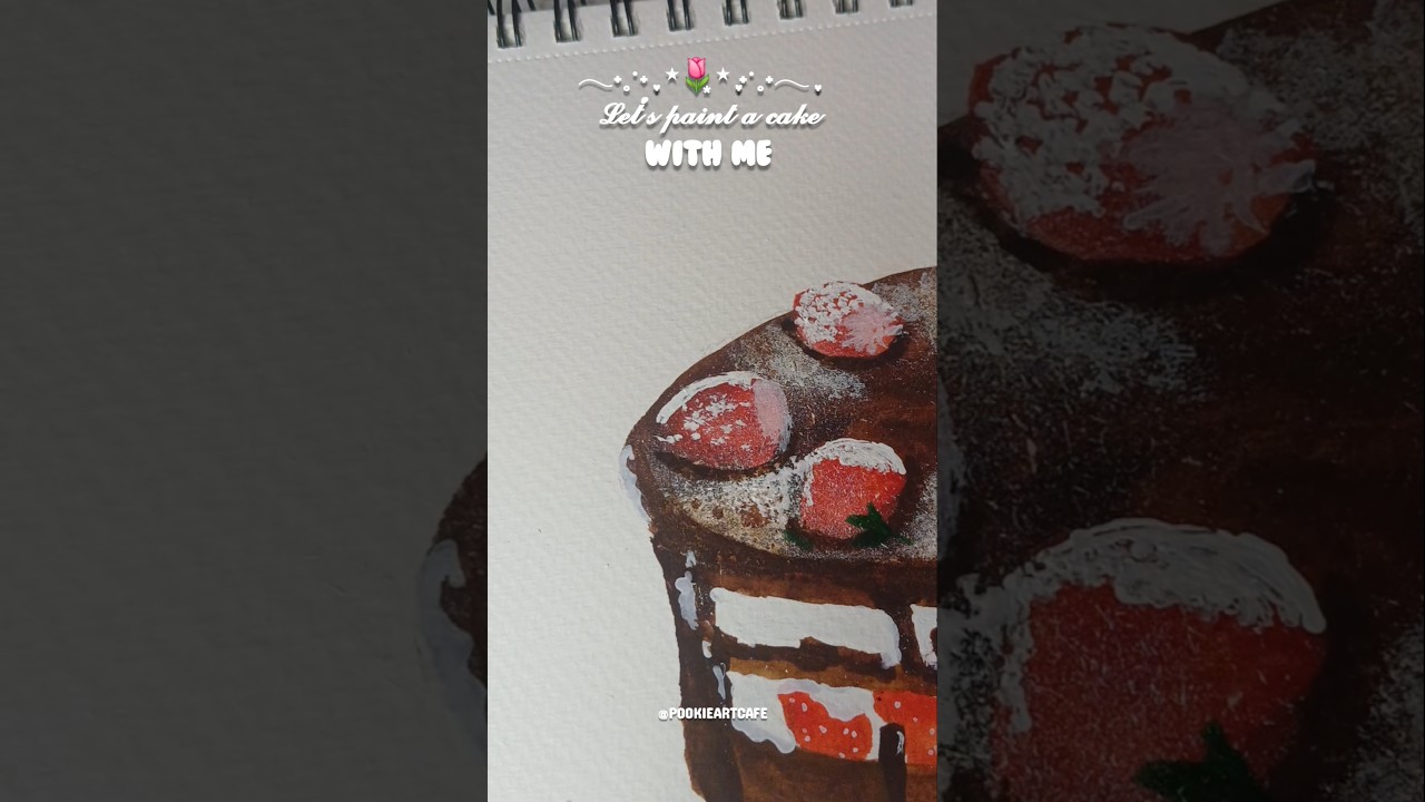 ✨️🍰It's my birthday, so let's paint a cake with me #pfypシ #itsmybirthday #art #painting #shorts
