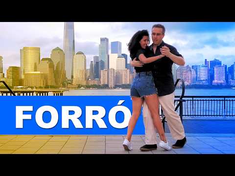 Forro dance in New Jersey waterfront with NYC skyline view - Giovanna Silveira & Rafael