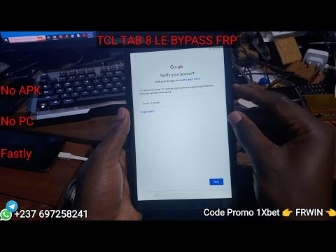Tablette TCL TAB 8 LE (9137w) BYPASS FRP no PC no APK