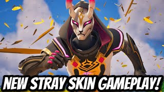 *NEW* STRAY SKIN GAMEPLAY + STYLES! - Fortnite Battle Royale