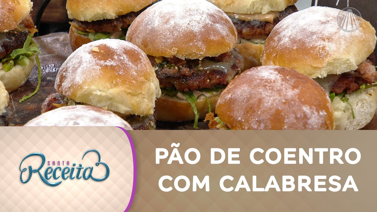 Minicurso de hambúrgueres: pão de coentro com hambúrguer de calabresa [aula 5]