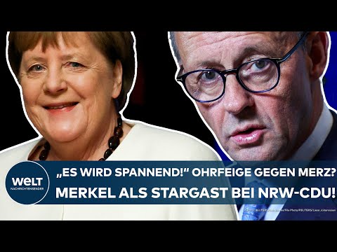 Video Thumbnail: DÜSSELDORF: "Es wird spannend!" Wüst-Ohrfeige gegen Merz? Angela Merkel als Stargast bei NRW-CDU!