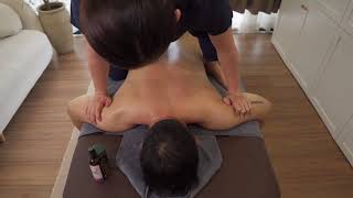 2 SOME BACK MASSAGE MOVEMENTS COMBINED WITH POINTING TO REDUCE BACK PAIN #massage #massag
