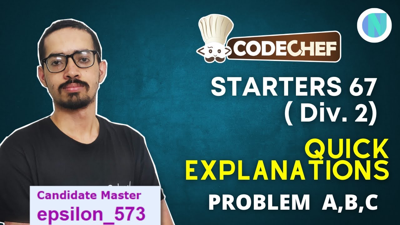 Codechef Starters 67 Div 2 Solutions || Problem A,B,C
