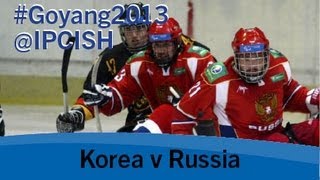 preview picture of video 'Ice sledge hockey - Korea v Russia - 2013 IPC Ice Sledge Hockey World Championships A Pool Goyang'