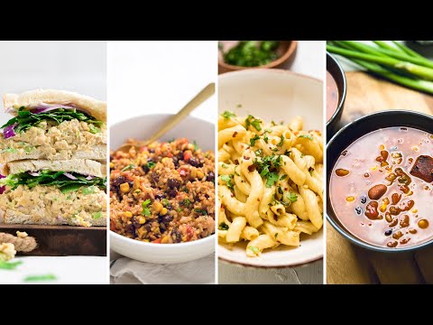 4 Quarantine Vegan Recipes |  Vegan Pantry Meals Challenge