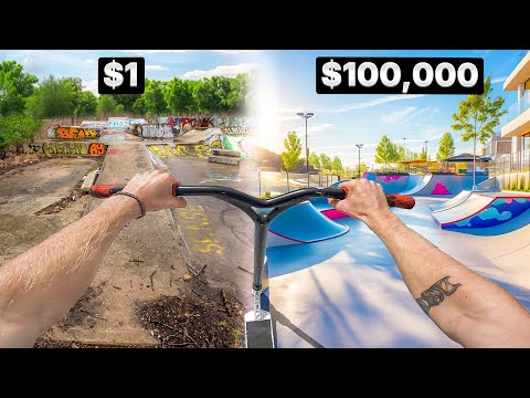 Testen eines Skateparks im Wert von 1 USD vs. 100.000 USD …
