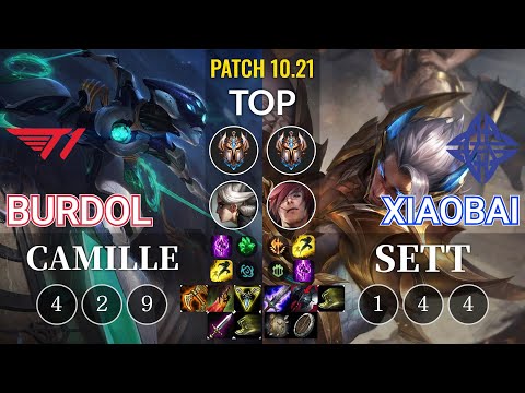 T1 Burdol Camille vs ES Xiaobai Sett Top - KR Patch 10.21