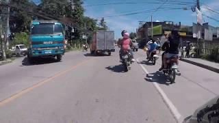 Riding on a motorbike from Bacong to Dumaguete City
