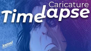 Alice Cooper Caricature Time Lapse
