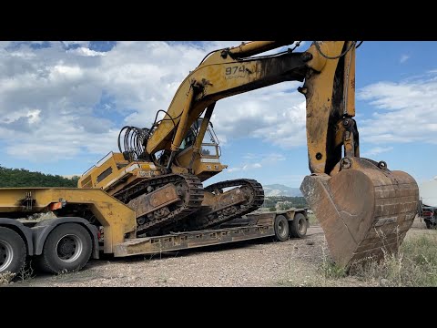 Transporting The Old Liebherr 974 Litronic Excavator - Fasoulas Heavy Transports