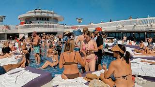 3 Hours of Cruise Relaxation | Virgin Voyages Pool Deck | Relaxing Cruise Vibes 4K