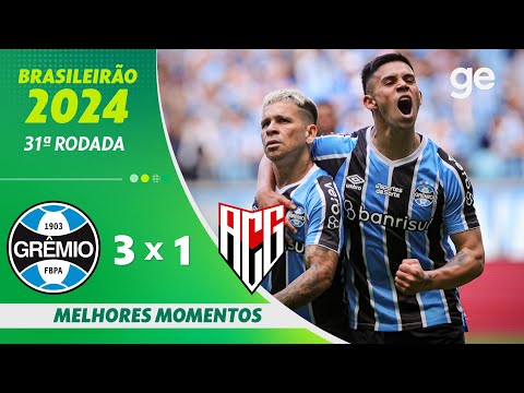 Gols e lances de Grêmio x Atlético-GO