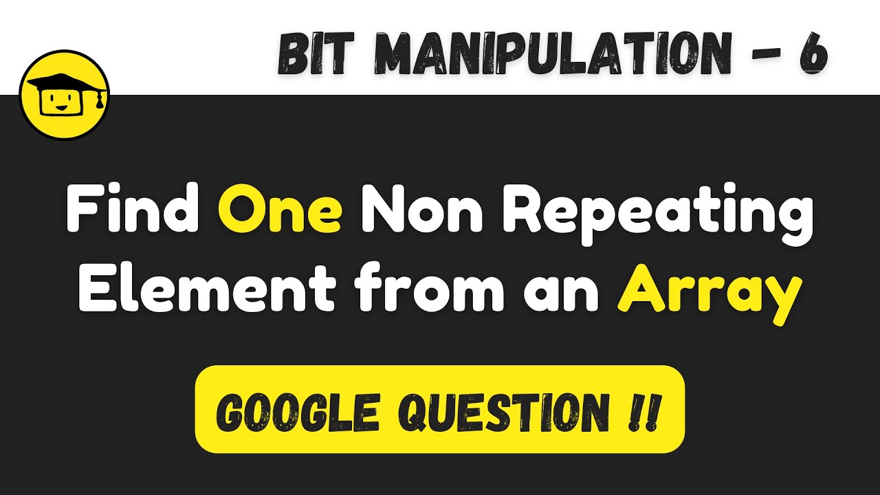 Find one Non Repeating Element from an Array